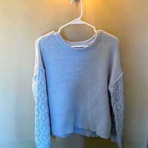 Blue scoop neck pull over brand new never worn